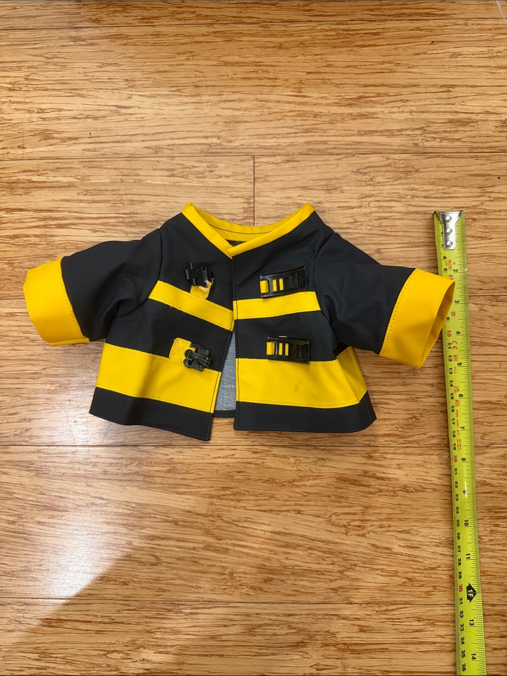 Toys Black Jacket with Bold Yellow Fire-Stripe Accents